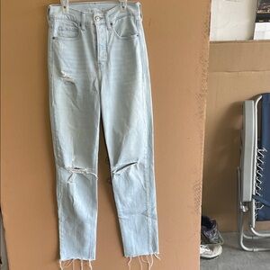 Light Blue Distressed Women's Jeans